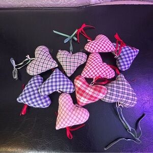 Plaid Heart-Shaped Kids Accessories Set ornaments valentines primative